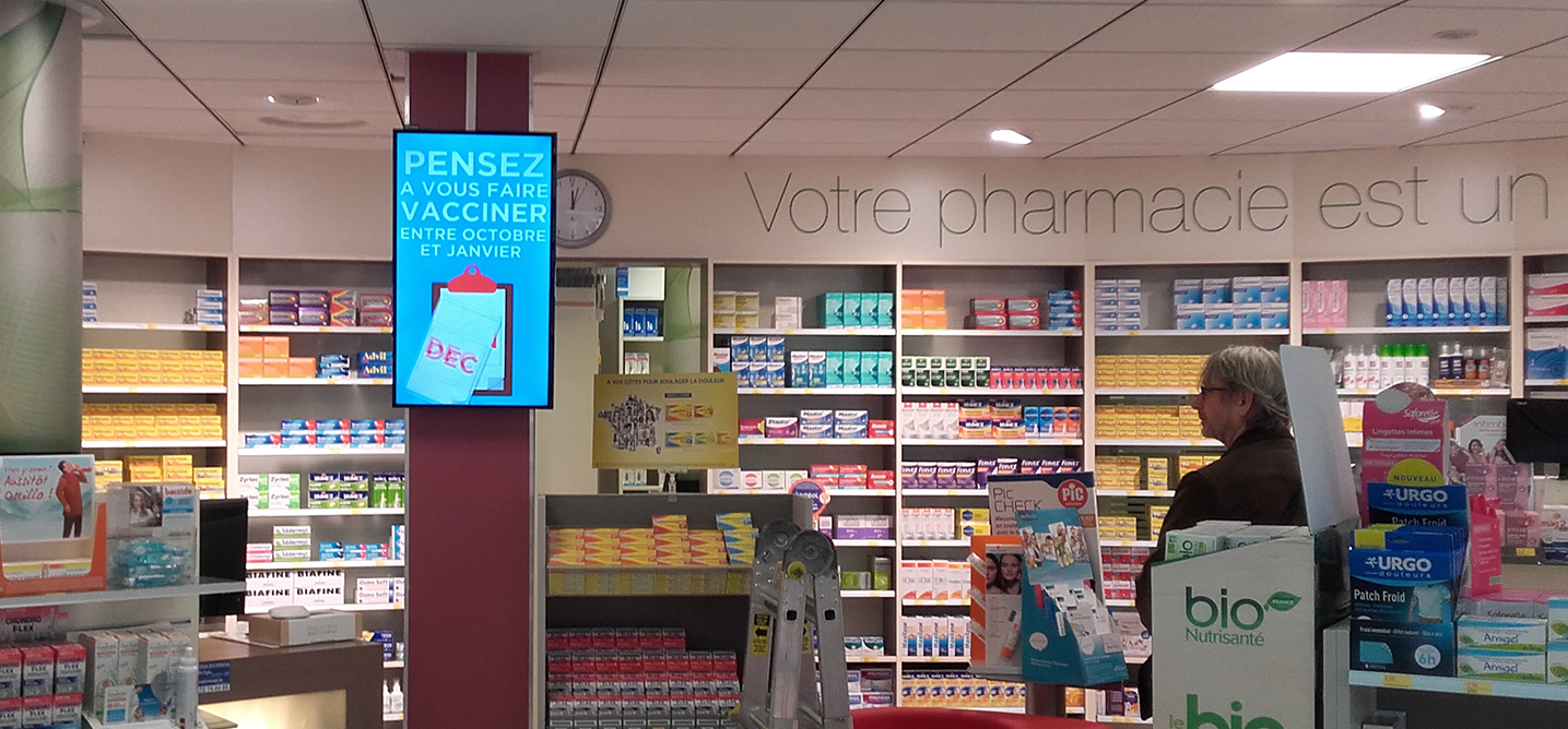 Sensibiliser vos clients grâce à l'affichage dynamique en pharmacie