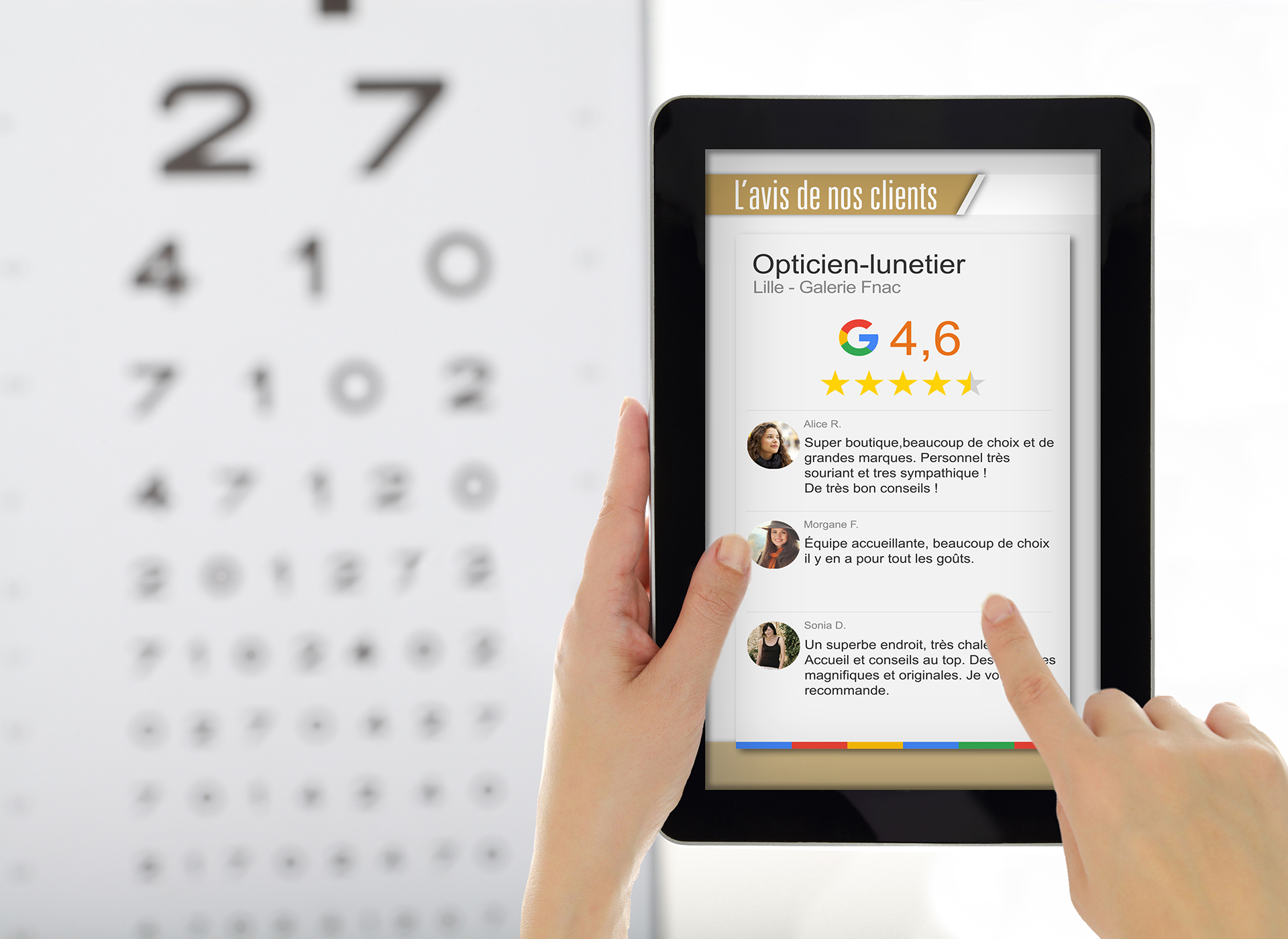 Utiliser des tablettes pour consulter les avis clients
