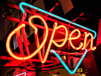 Pour décoration murale fenêtre POHOVE Panneau ouvert à LED néon lumineux pour entreprise Panneau ouvert à LED pour entreprise bar hôtel Panneau lumineux 