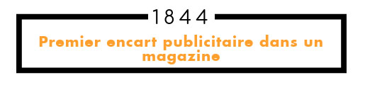 1844 premier encart publicitaire